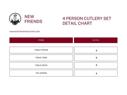 Polka 4 Persons Cutlery Set