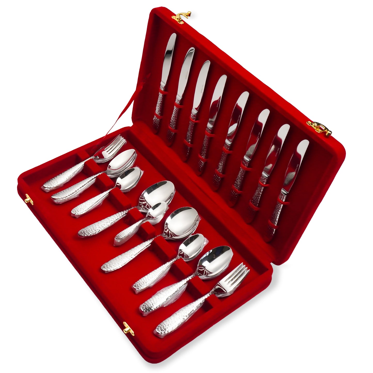 Hammered 8 Persons Cutlery Set