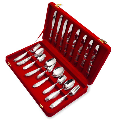 Hammered 8 Persons Cutlery Set