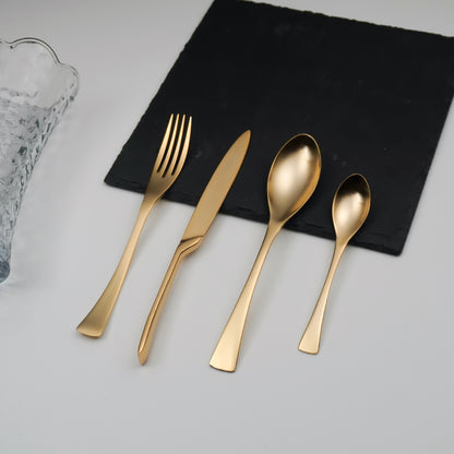 Arco Matte Gold Cutlery Set