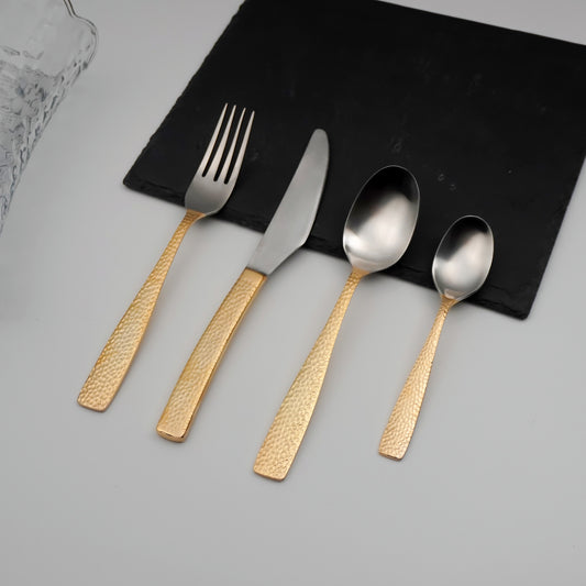 Milano Matte Gold Cutlery Set