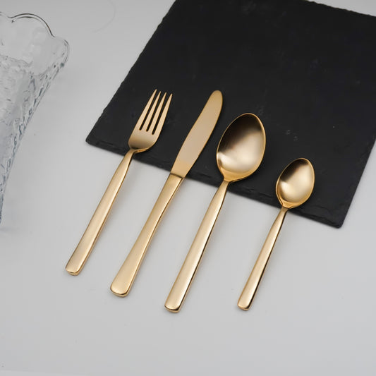 Aurelio Matt Gold Cutlery Set