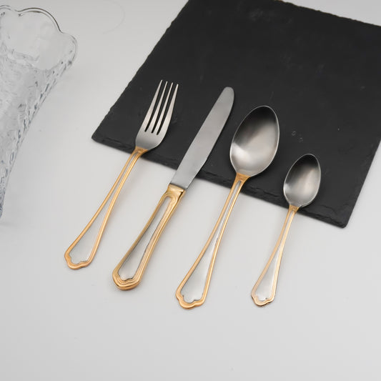 Regent Matte Gold Cutlery Set