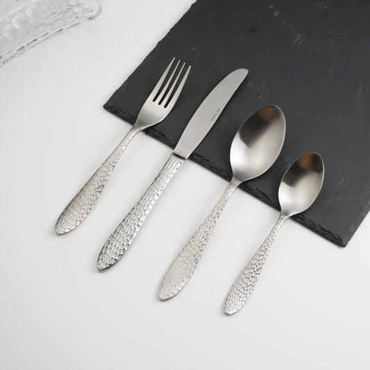 Hammered Matte Cutlery Set