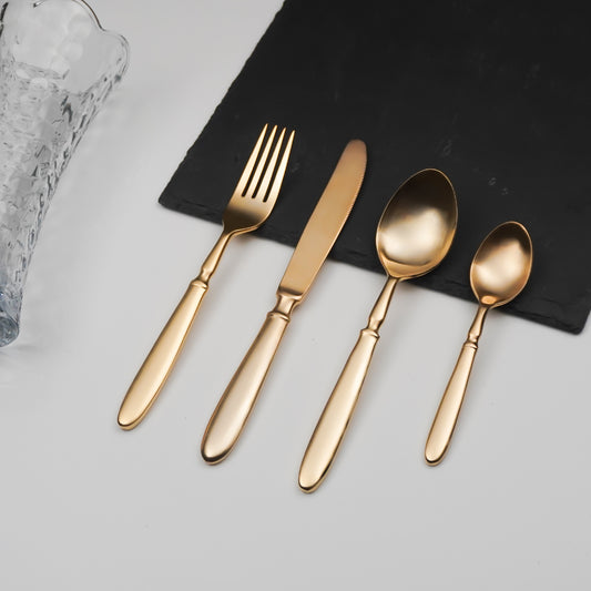 Serene Matt Gold Cutlery Set